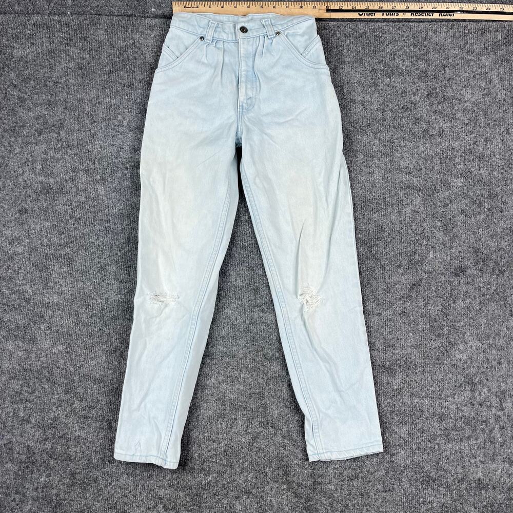 Levis Jeans‎ Size10 Kids Light Blue Distressed Straight Leg Casual Denim Mom Fit